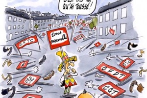 dessin : Grippe porcine : un 1er mai unitaire