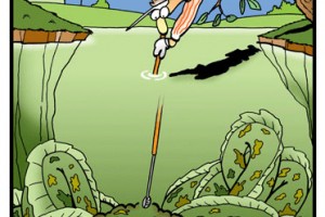 dessin : Golf - obstacle d'eau