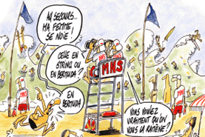 dessin : Les "anges" gardiens de la plage