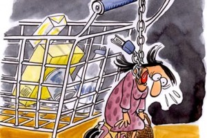 dessin : Les français accrochés à leur pouvoir d'achat